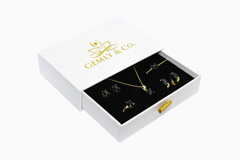 Divya दिव्या | Onyx | Halskette | 18K Vermeil Vergoldung